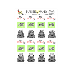 1201 HERE'S MANNY Saying Planner Stickers - Here's Manny Collection
