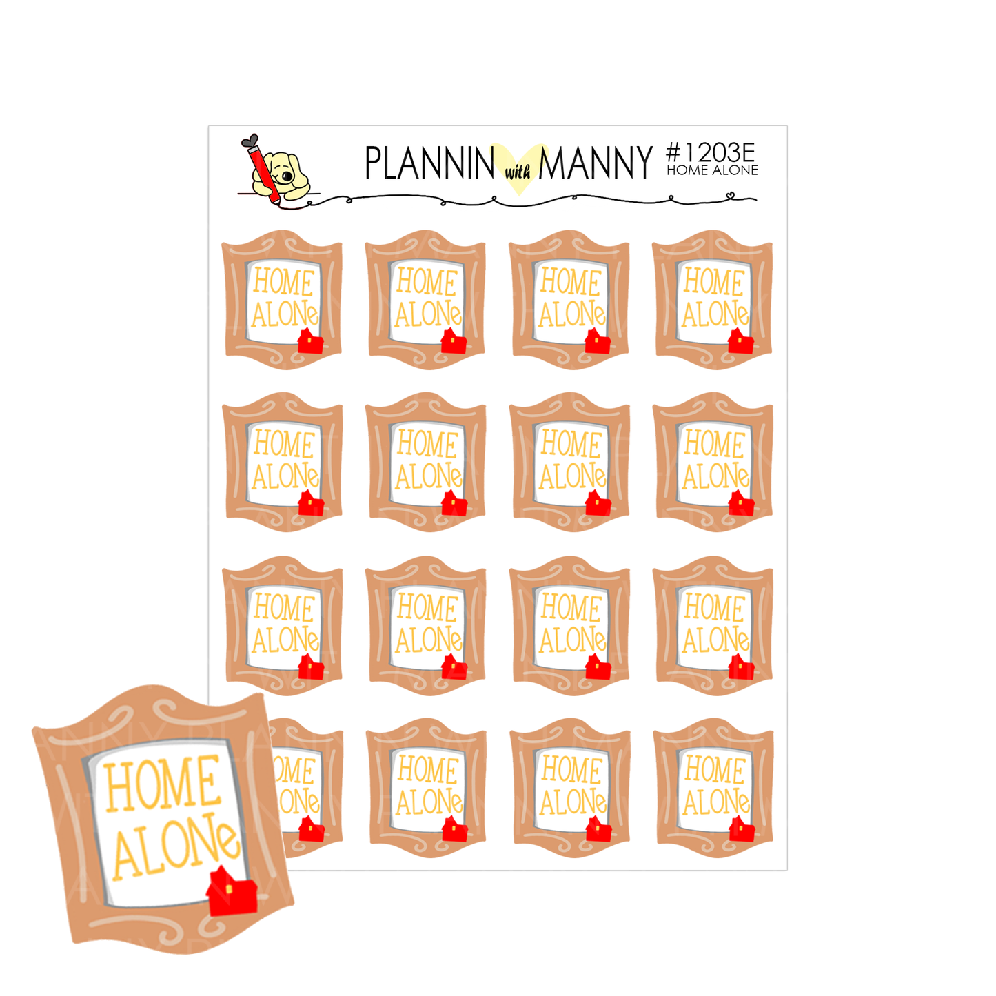 1203-Home Alone Phrases Planner Stickers