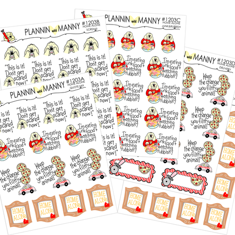 1203-Home Alone Phrases Planner Stickers