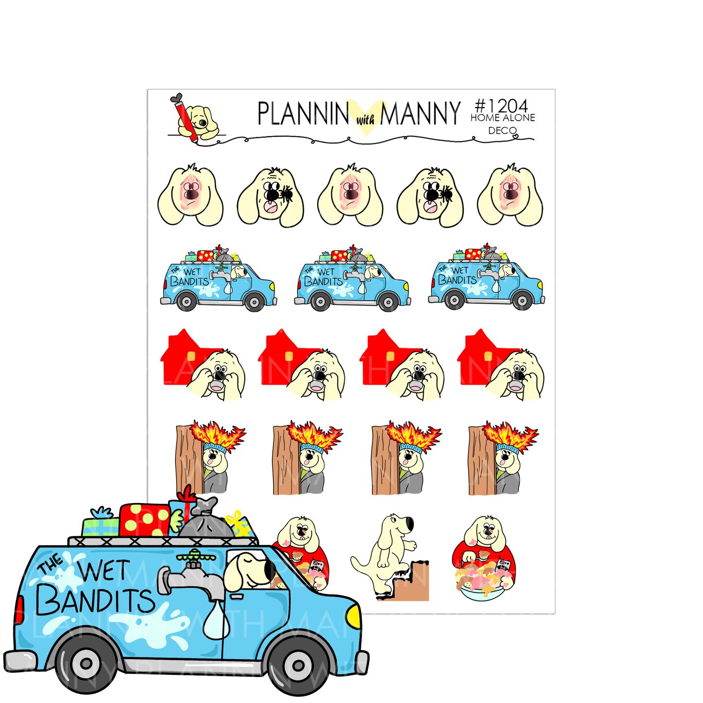 1204 Home Alone Deco Planner Stickers