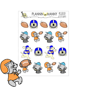 1210 Game Day Football Character Planner Stickers - Game Day Collection