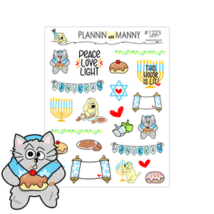 1223- Hanukkah Mix Planner Stickers