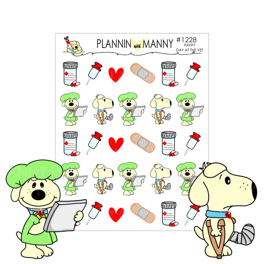 1228 Pappy Vet Planner Stickers