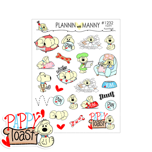 1233 Pappy Toast Mixed Planner Stickers