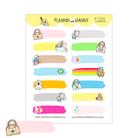 1236 Retail Therapy Wrtie In Planner Stickers