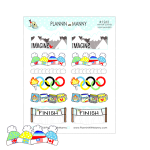 1262 Winter Games Mini Banner Planner Stickers - Winter Games Collection