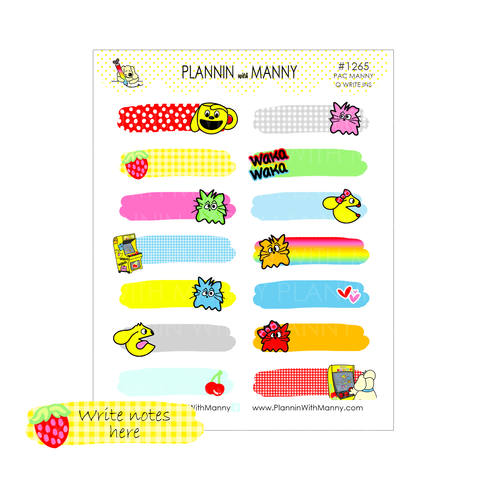 1265 Pac Manny Write In Planner Stickers
