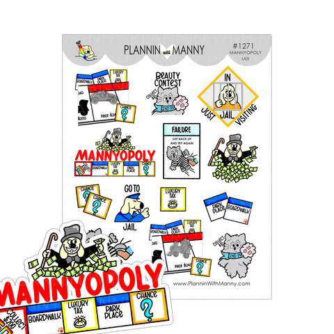 1271 Mannyopoly Mix Planner Stickers