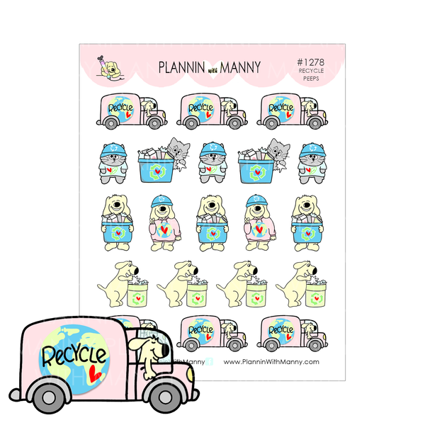 1278 Recycle Planner Stickers