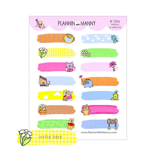 1296 Friend Write In Planner Stickers