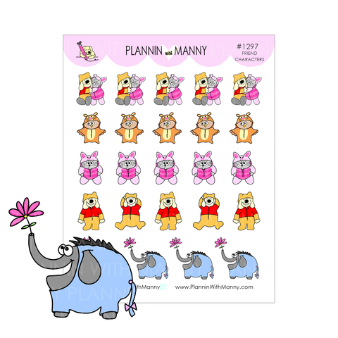 1297 Friends Character Planner Stickers
