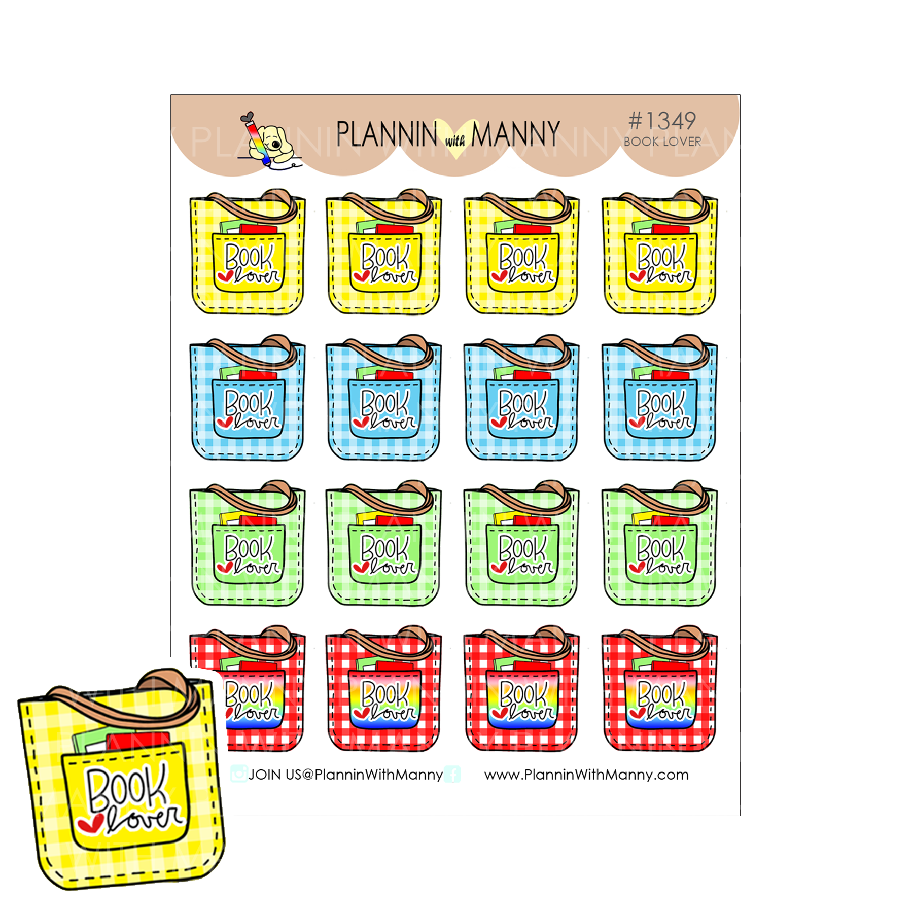 1349 Book Lover Planner Stickers