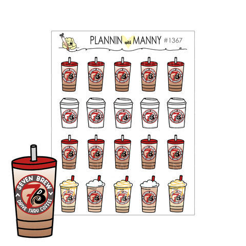 1367 7 Brew Coffee Planner Stickers