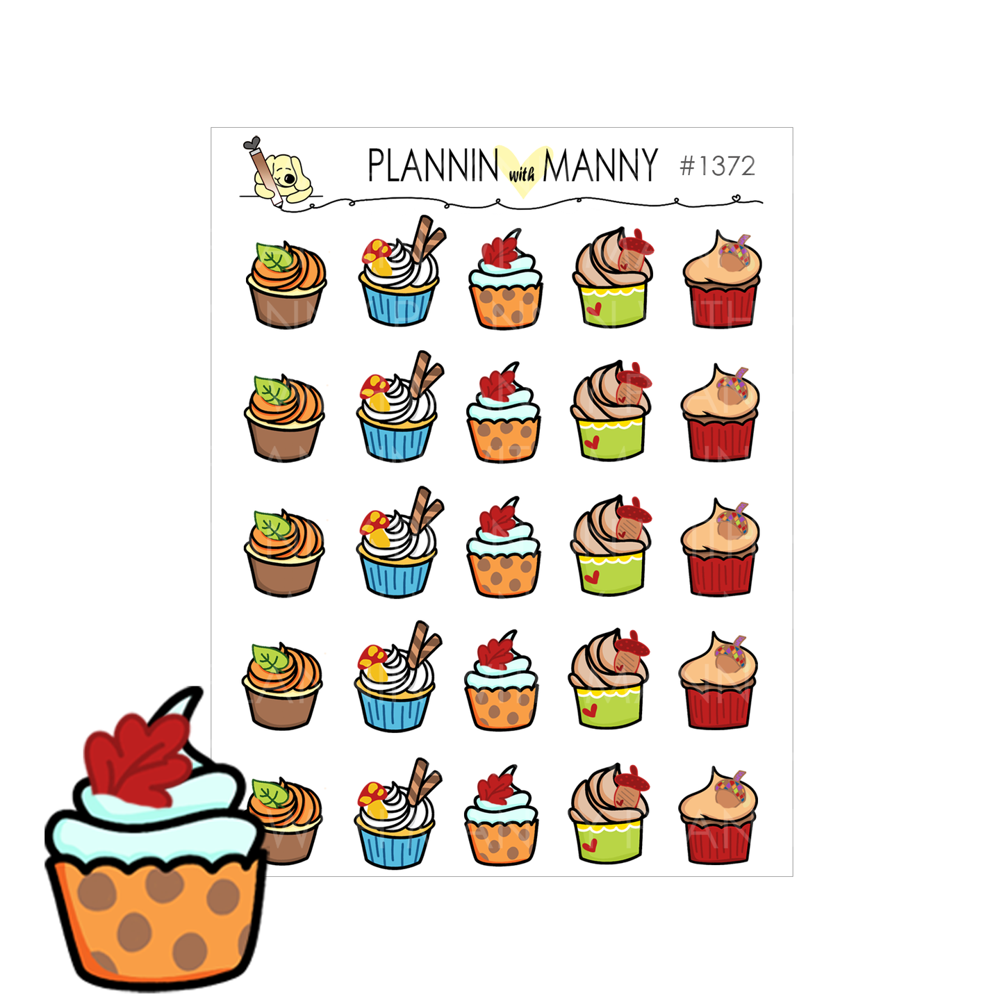 1372 Cozy treat Planner Stickers