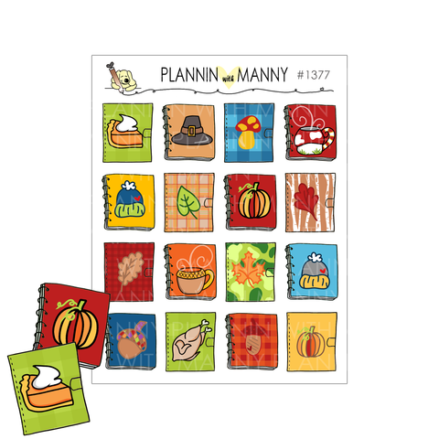 1377 Cozy Doodle Planners Planner Stickers
