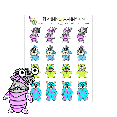 1384 Simply Monsterous Character Planner Stickers