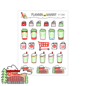 1388 I Love Red&Green Deco Planner Stickers