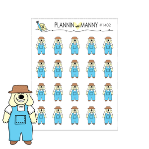 1402 Manny in Bibs Planner Stickers