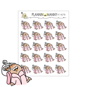 1407B Owly Hair Wash Planner Stickers