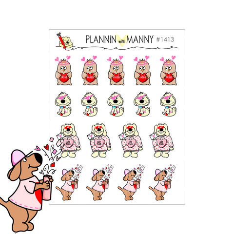 1413 Love Squad Character Planner Stickers