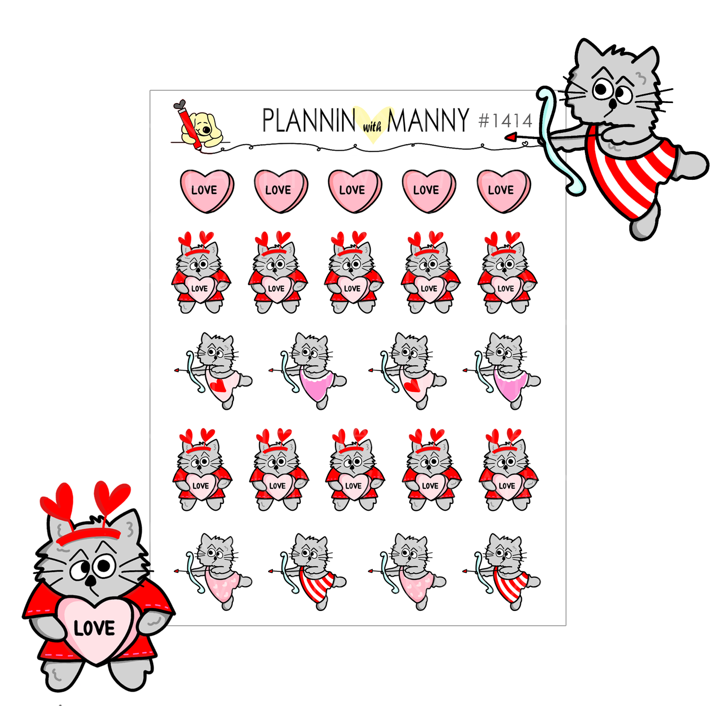 1414 Owen Love Squad Planner Stickers