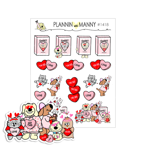 1418 Love Squad Mix Planner Stickers
