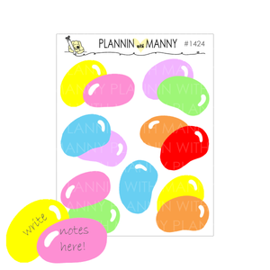 1424 Write In Jelly Bean Planner Stickers