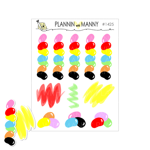 1425 Jelly Bean Fun Planner Stickers