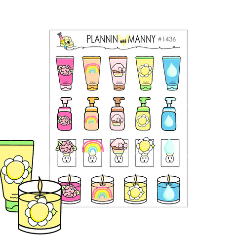 1436 Spring Bath and Body Planner Stickers