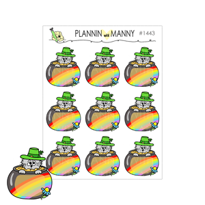 1443 Pot of Gold Write In Planner Stickers
