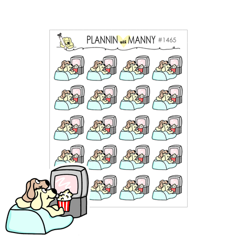 1465 Cozy Movie Night Planner Stickers