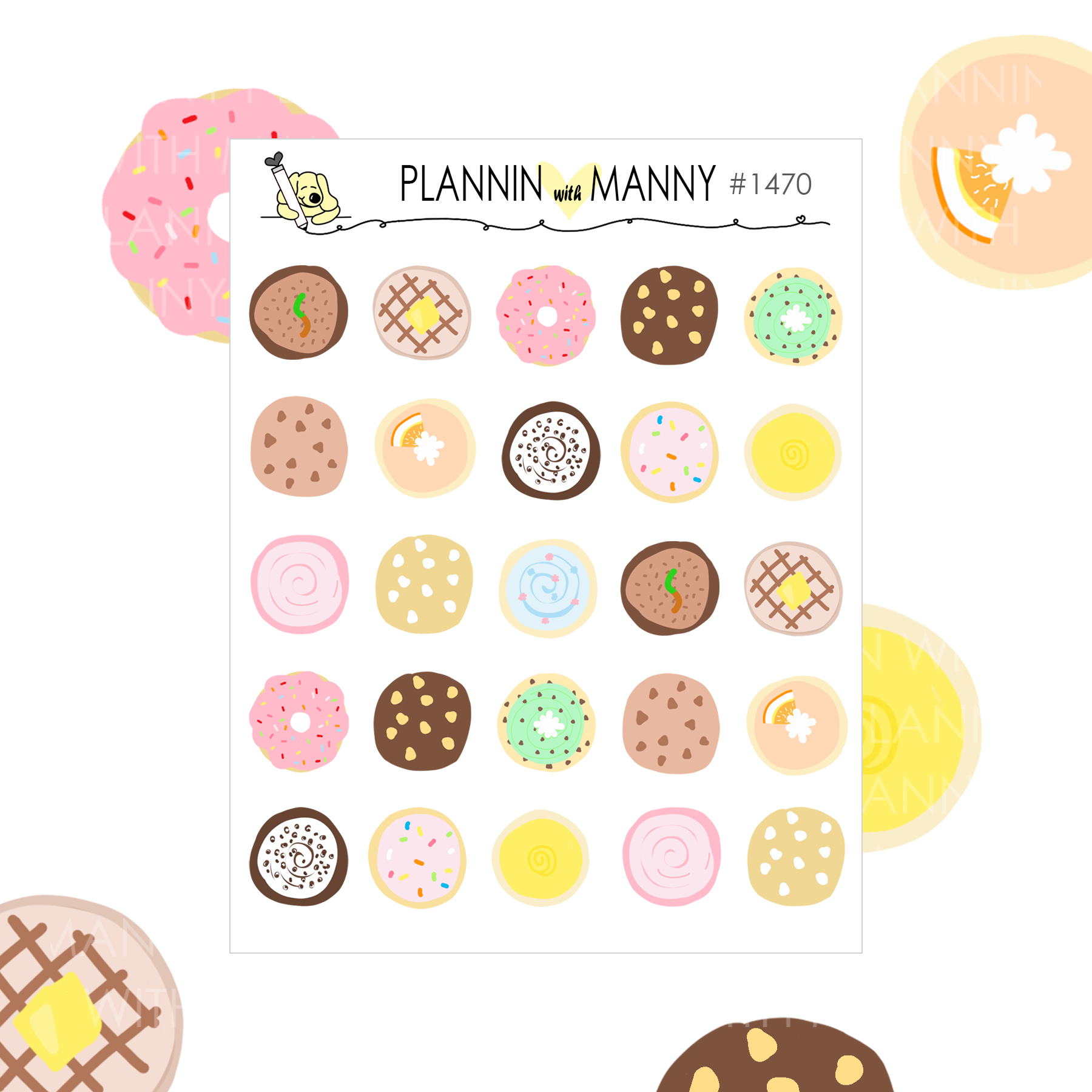 1470 Crumbly Cookies Planner Stickers