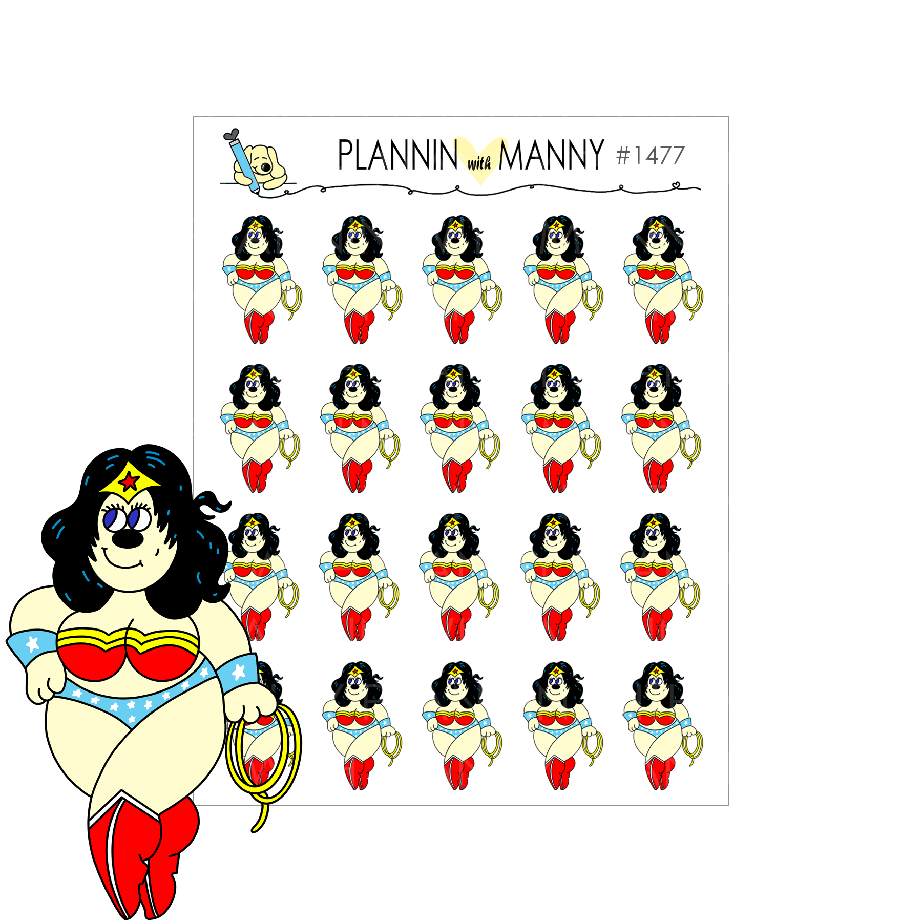 1477 Wonder Woman Planner Stickers