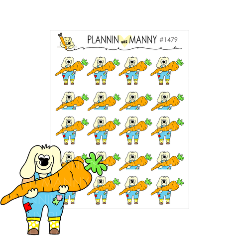 1479 Gardening or Eat Your Veggies Manny Planner Stickers