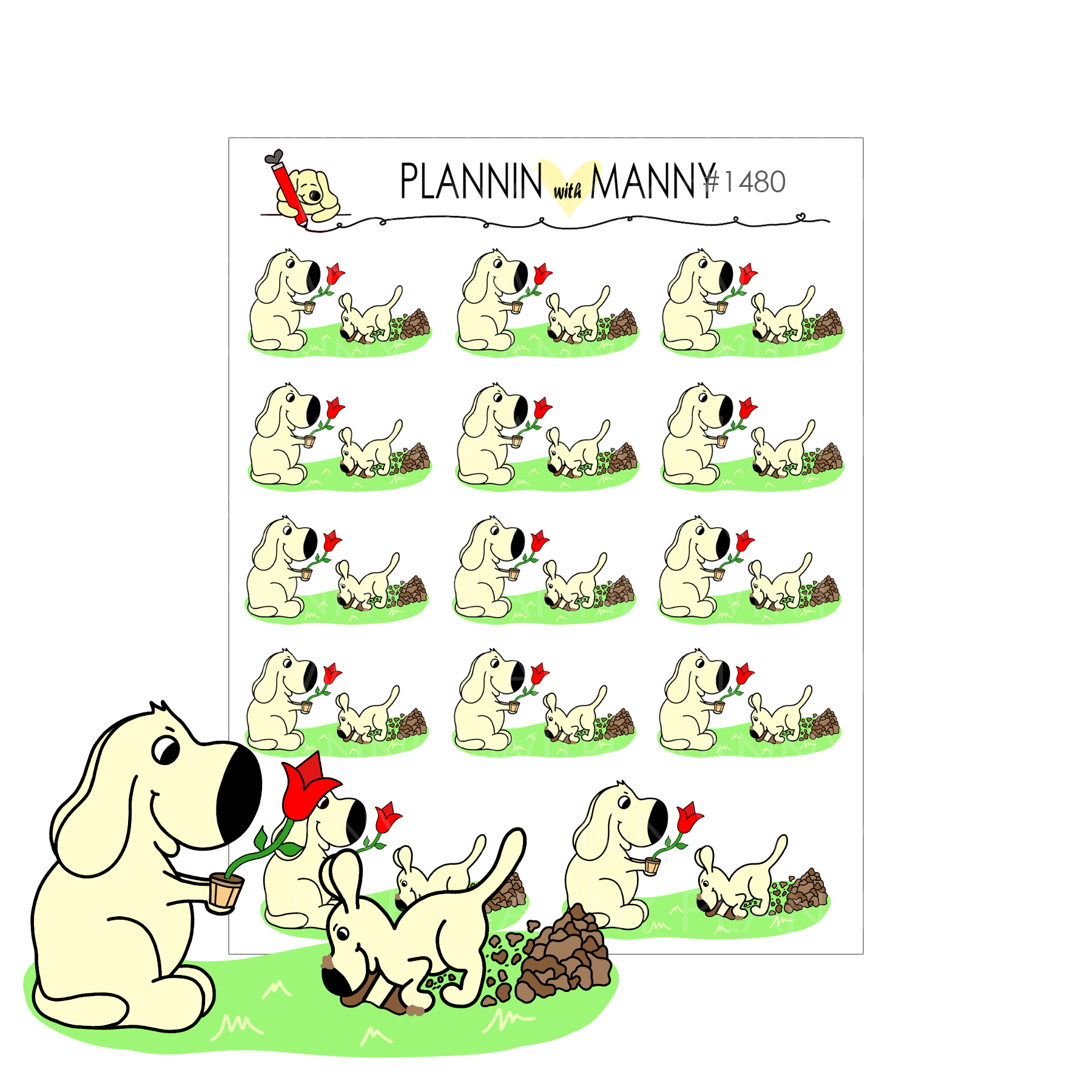 1480 Digging Planner Stickers