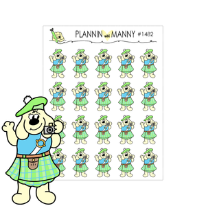 1482 Scottish Kilt Manny Planner Stickers