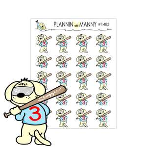 1483 Baseball Pappy Planner Stickers