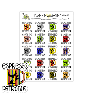1492 Espresso Patronus Planner Stickers
