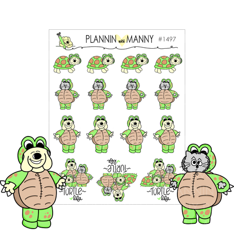 1497 Turtle Life Character Stickers