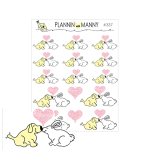 337 NUZZLE BUNNY Planner Stickers