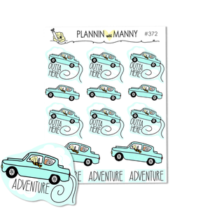 372 Flying Car Adventure Planner Stickers