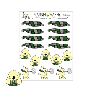 377S Slytherin Scarf Headers and Deco Planner Stickers