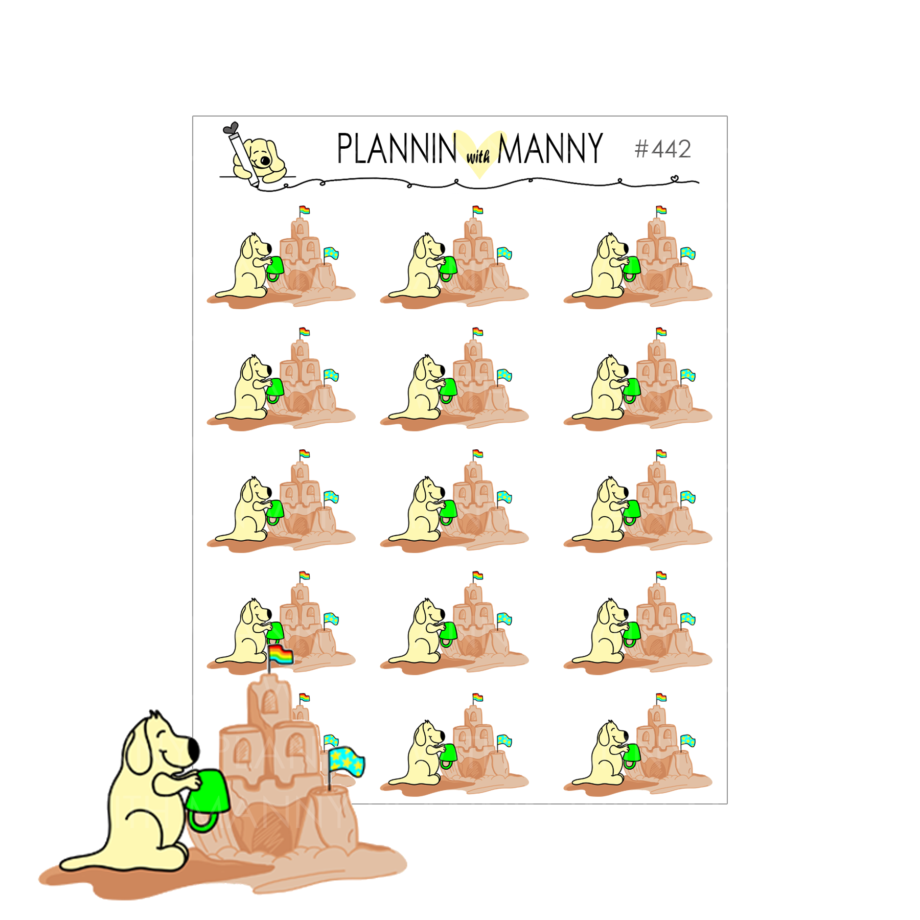 442 SANDCASTLE Planner Stickers - Beachin Collection