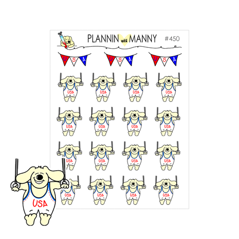 450 Gymnastic Planner Stickers