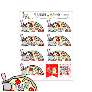 526 Pizza Date Cover Planner Stickers
