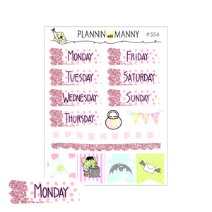 556 Boo Crew Date Cover Planner Stickers- Boo Crew Collection