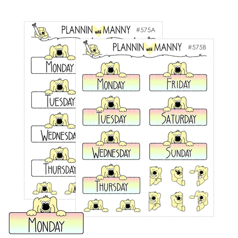 575 Manny Date Cover Planner Stickers