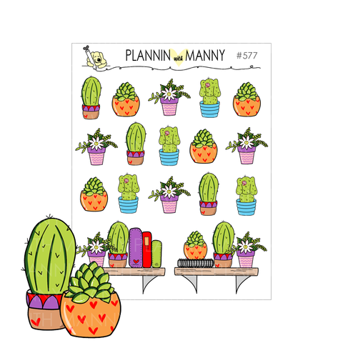 577 Cactus Planner Stickers