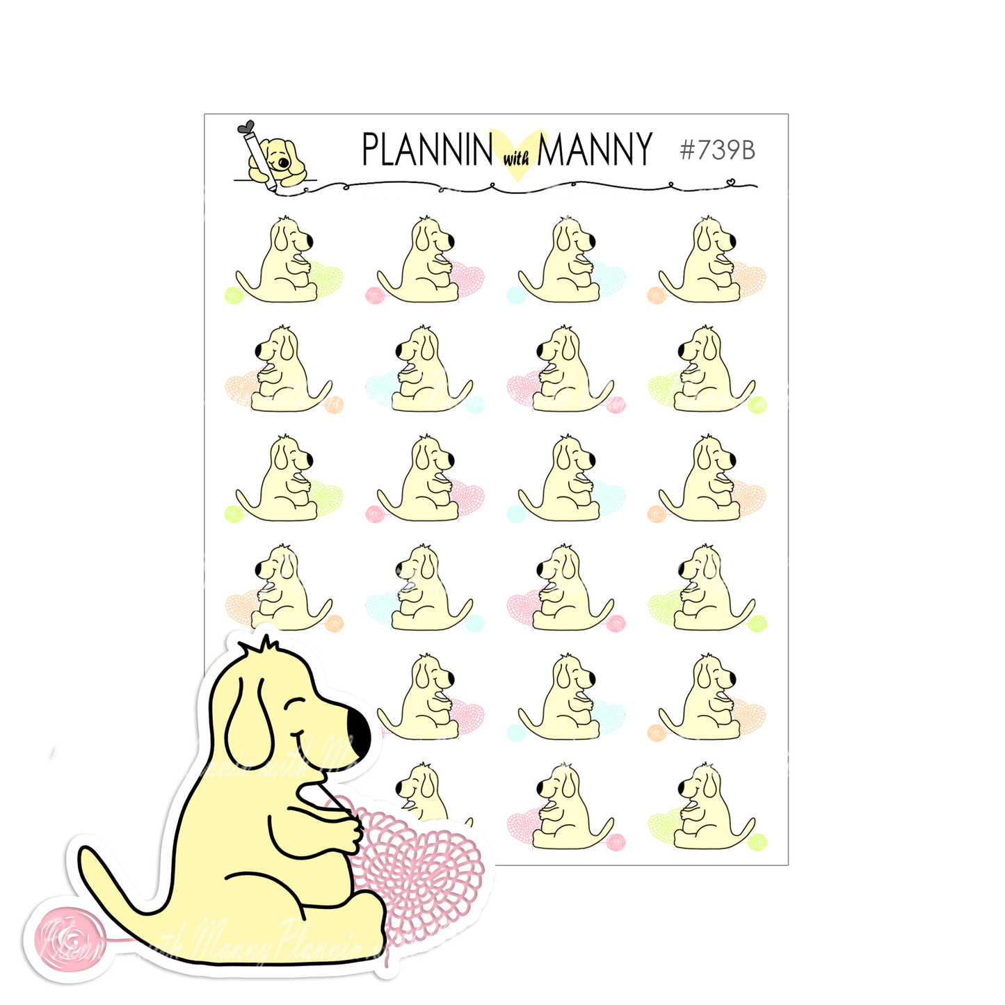 739 Crochet Planner Stickers