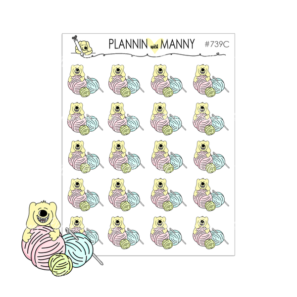 739 Crochet Planner Stickers